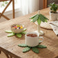Palm Leaf Silicone Trivet Set Heat Resistant Non Slip Kitchen Pot Holders