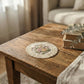 4-PC Round Lace Embroidered Coaster Floral Decorative Table Protector