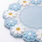 4-PC Daisy Floral Silicone Trivet Heat Resistant Non Slip Kitchen Pot Holder