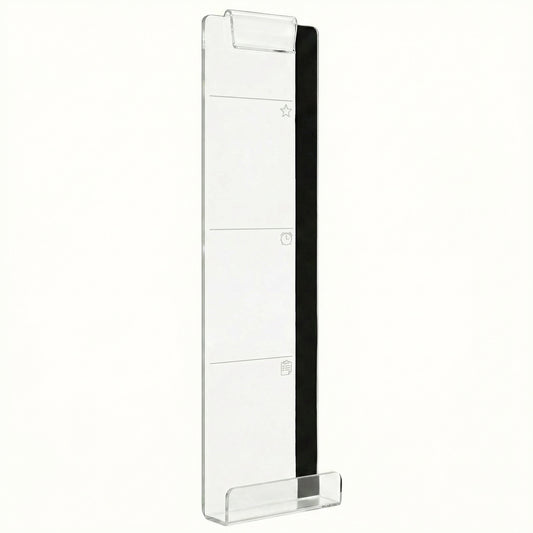 2 Pack Monitor Side Organizer with Memo Board Phone Holder Clear Acrylic Desk Clip Storage