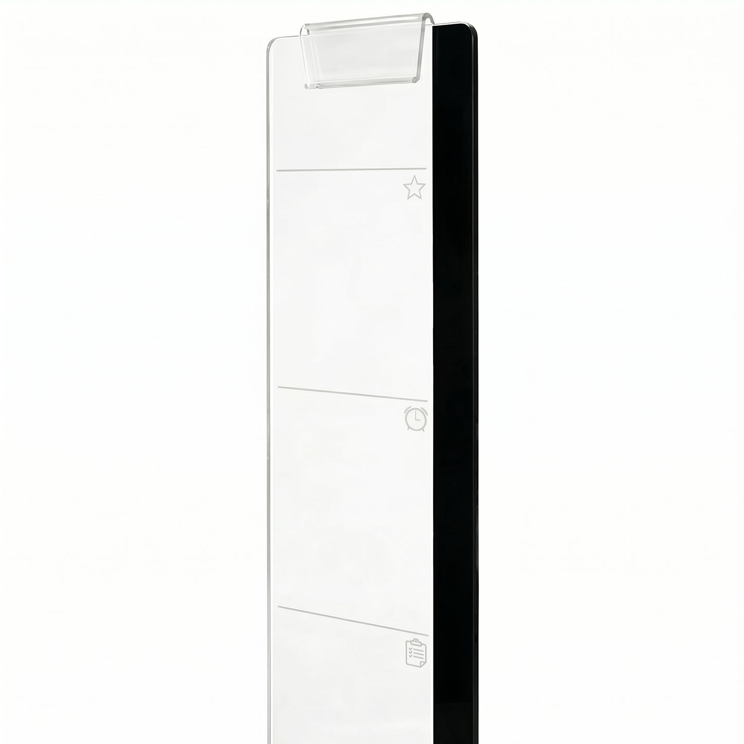 2 Pack Monitor Side Organizer with Memo Board Phone Holder Clear Acrylic Desk Clip Storage