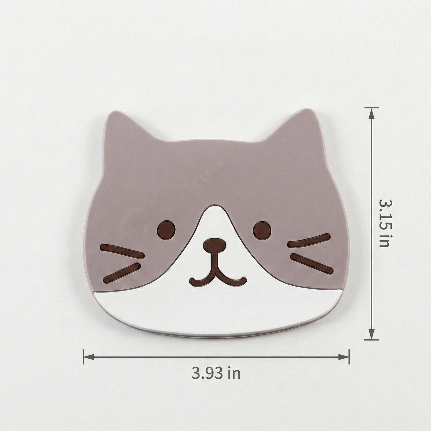 4-PC Cat Face Coaster Cute Non Slip Drink Table Protector