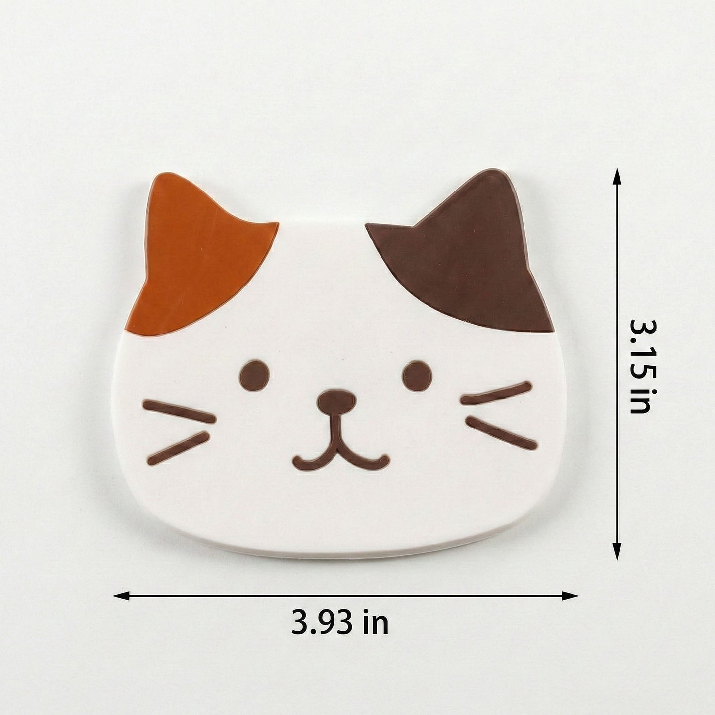 4-PC Cat Face Coaster Cute Non Slip Drink Table Protector