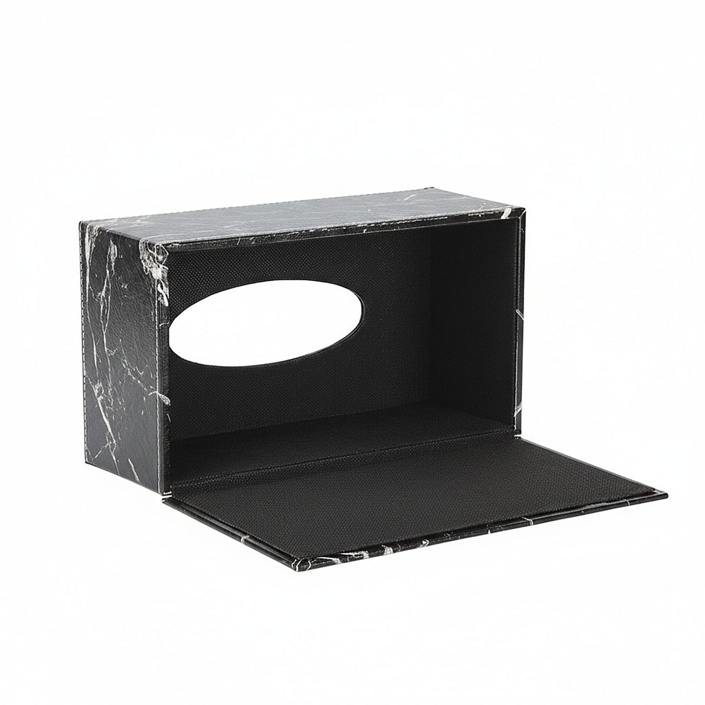 Faux Marble Leatherette Tissue Holder Rectangular Box Cover