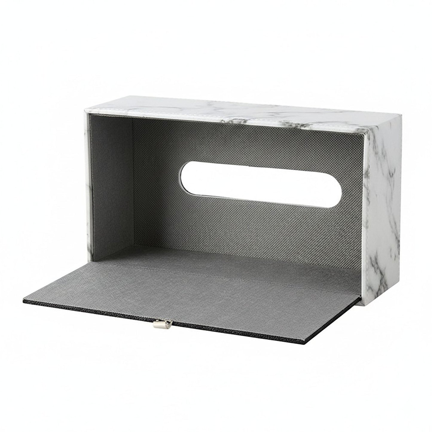 Faux Marble Leatherette Tissue Holder Rectangular Box Cover
