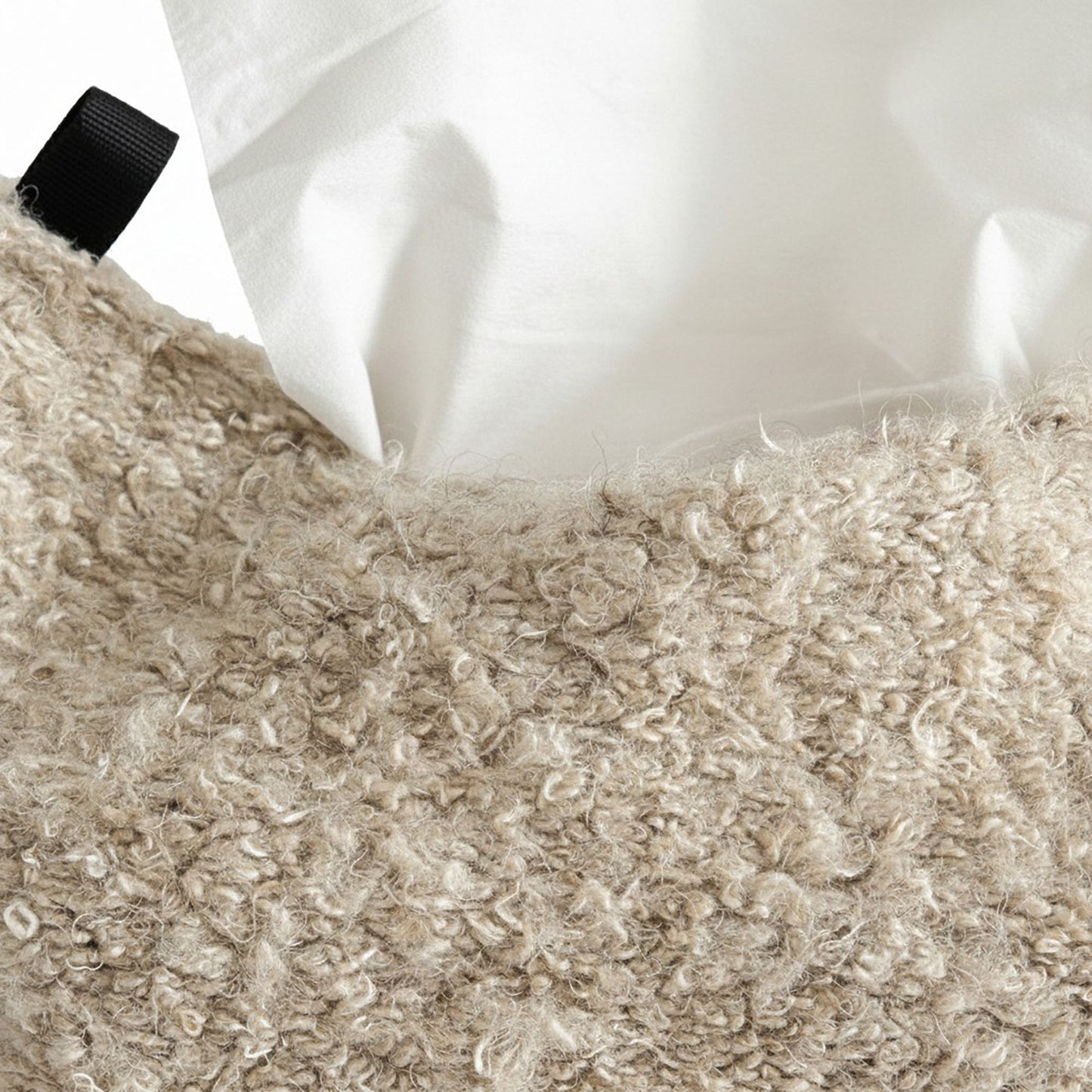 Soft Boucl¨¦ Fabric Tissue Holder Lightweight Decorative Cover