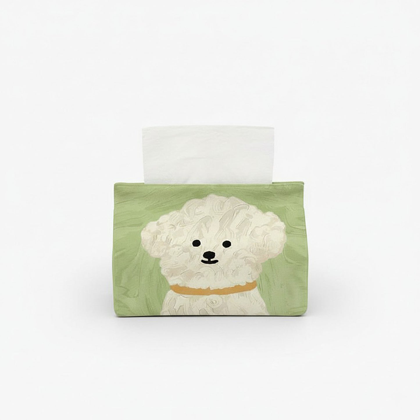 3-piece Illustrated Dog Fabric Tissue Holder Decorative Soft Cover