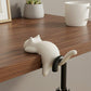 3-Piece Desk Edge Bag Hook with Cat-Shaped Design and Protective Non-Slip Surface