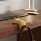 3-Piece Desk Edge Bag Hook with Cat-Shaped Design and Protective Non-Slip Surface