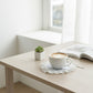 2-PC Heart Shaped Fabric Coaster with Ruffle Trim Table Protector