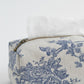 Floral Fabric Tissue Holder with Zippered Soft Cover