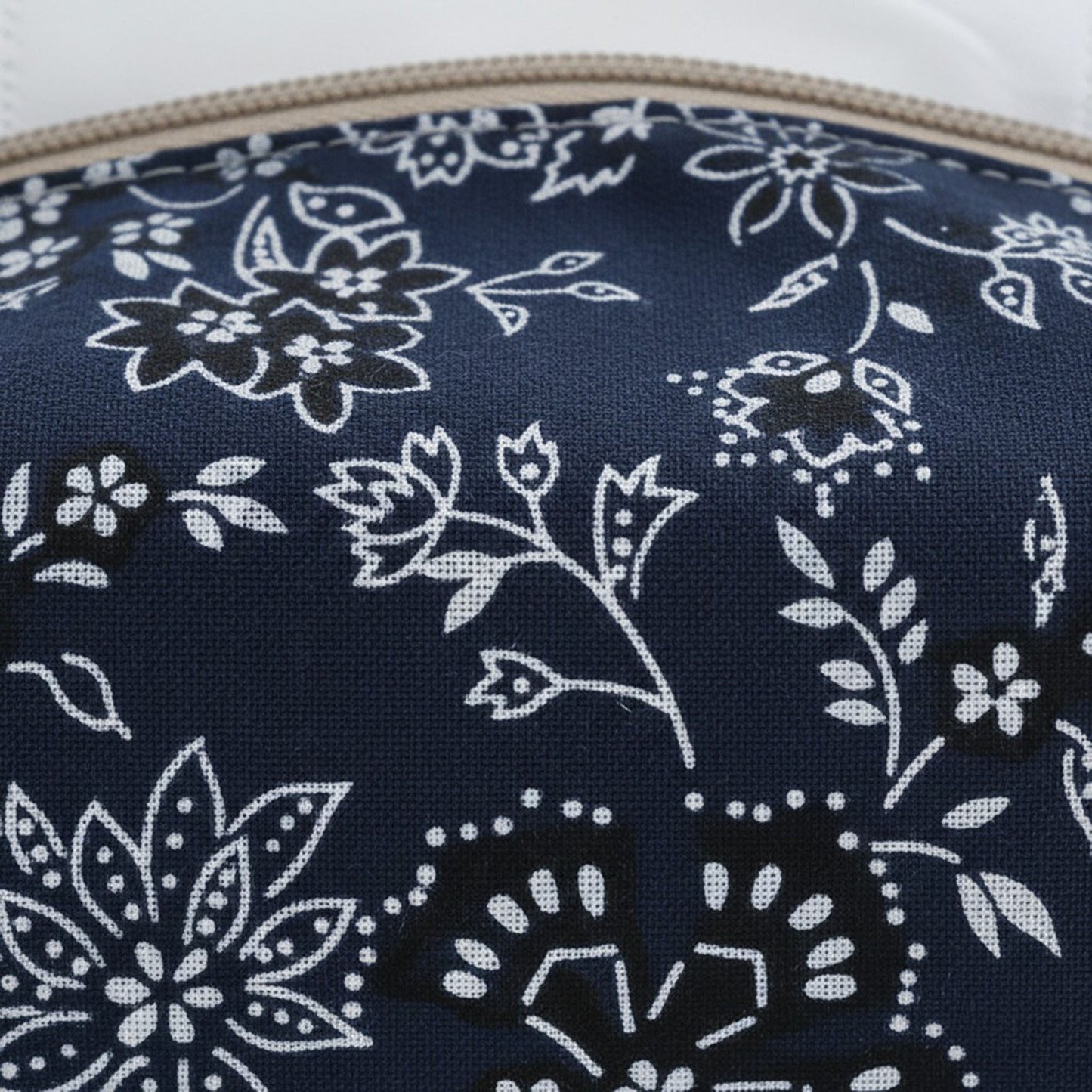 Floral Fabric Tissue Holder with Zippered Soft Cover