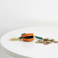 Mini Round Coin Pouch Keychain with Zipper Closure and Clip Attachment