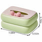 Decorative Soft Touch Tissue Box Cover with Rounded Design