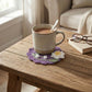 Crochet Flower Coaster Handmade Knit Table Protector