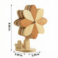 Wooden Flower Folding Coaster Set with Holder Stand