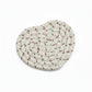 8-PC Heart Shaped Braided Coaster Set Soft Table Protectors