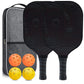 Pickleball Paddle Set with 2 Rackets 4 Balls and Carry Bag
