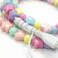 Colorful Beaded USB Charging Cable 4 in 1 Fast Charge Type C Lightning Micro USB Cute Cord