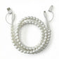 Beaded USB Charging Cable 2 in 1 Type C Lightning Cute Pearl Phone Cord