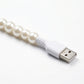 Beaded USB Charging Cable 2 in 1 Type C Lightning Cute Pearl Phone Cord
