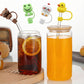 Animal Straw Cover Set 5 Pack Cute Silicone Tumbler Straw Caps Reusable Decorative Drink Accessories
