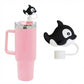 Whale Straw Cover Set 5 Pack Silicone Tumbler Straw Cap Reusable Decorative Drink Accessories