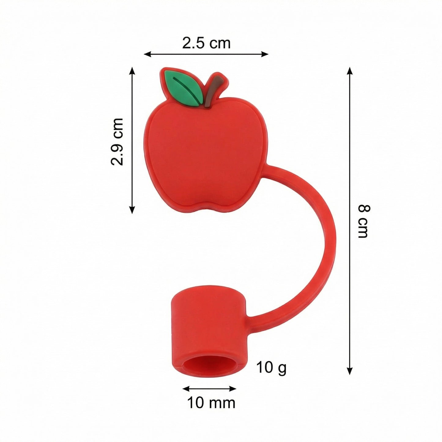 Silicone Straw Cover Caps 2 Pack Reusable Dust Proof Cute Drink Straw Toppers
