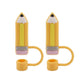 Silicone Straw Cover Caps 2 Pack Reusable Dust Proof Cute Drink Straw Toppers