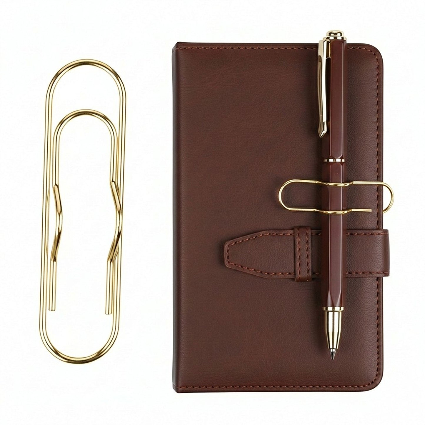 5-Piece Stainless Steel Pen Clip Bookmark Holder for Notebooks Journals and Planners