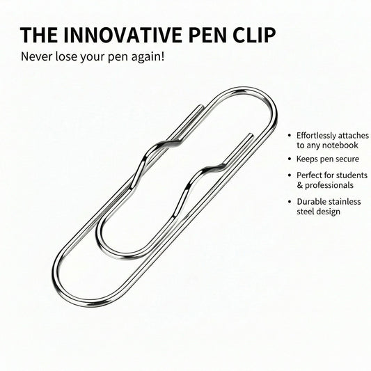5-Piece Stainless Steel Pen Clip Bookmark Holder for Notebooks Journals and Planners