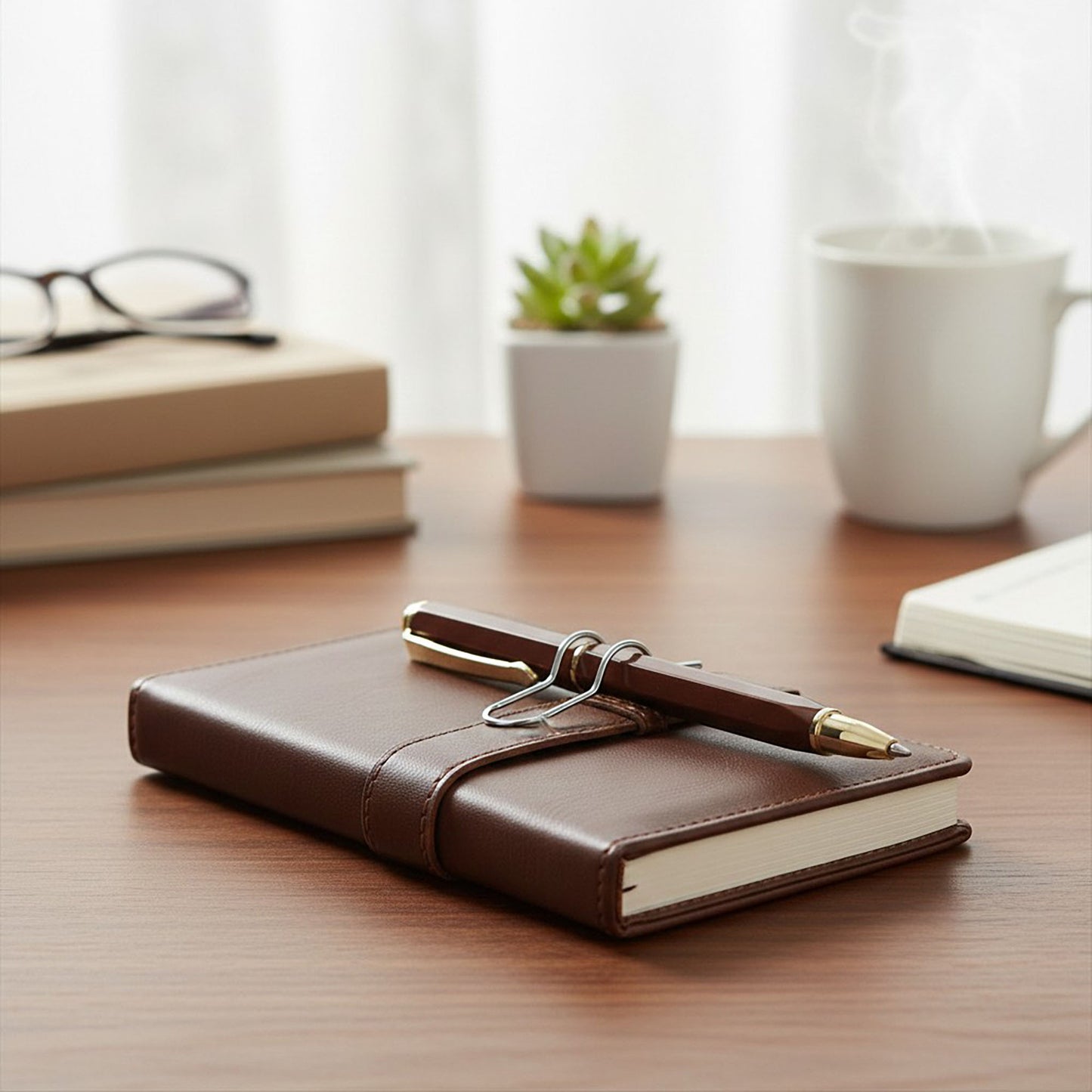 5-Piece Stainless Steel Pen Clip Bookmark Holder for Notebooks Journals and Planners