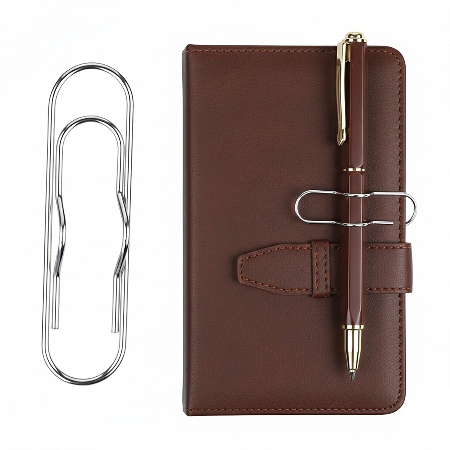 5-Piece Stainless Steel Pen Clip Bookmark Holder for Notebooks Journals and Planners