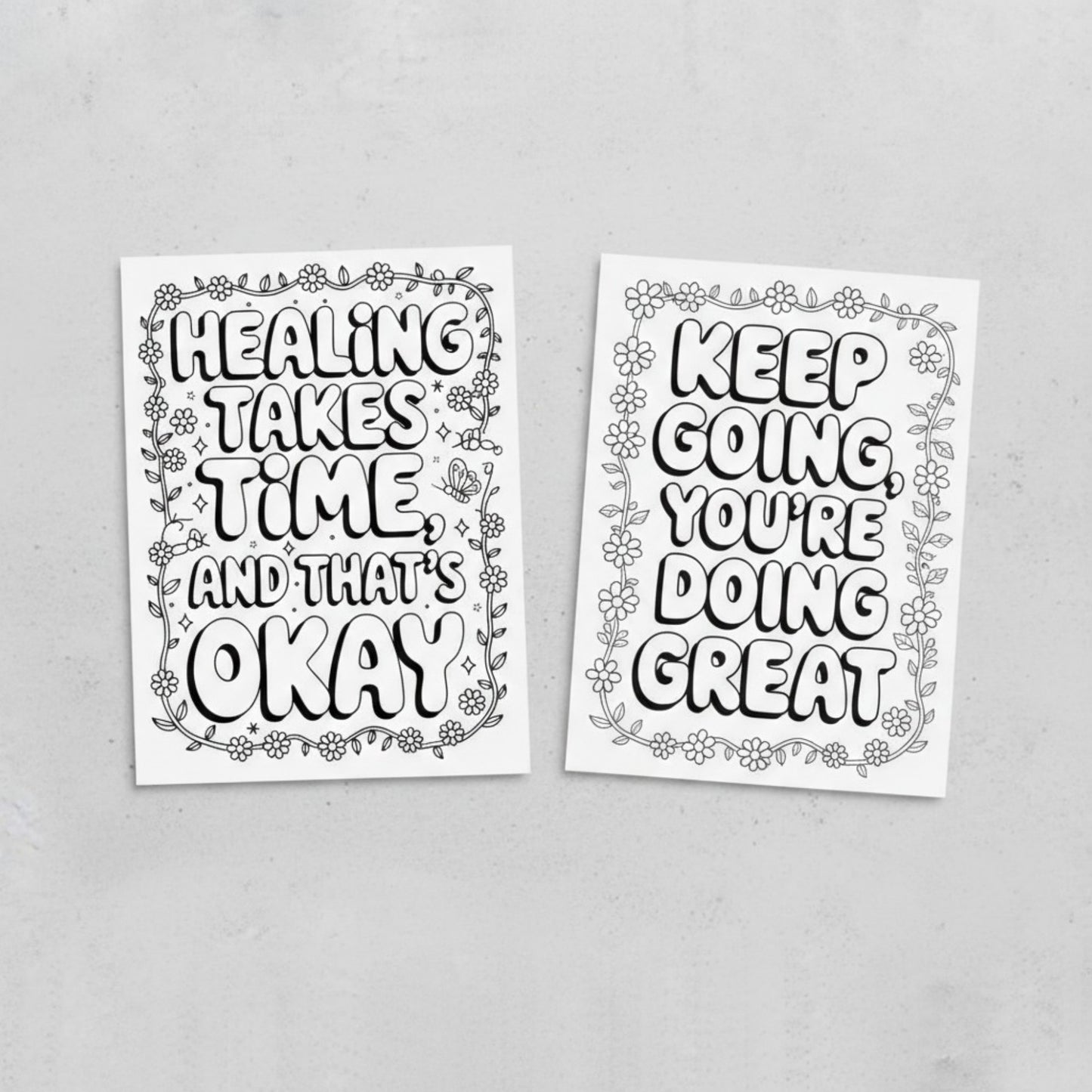 Adult Mindfulness Coloring Book with Floral Designs Stress Relief Art Activity Book 28 Pages