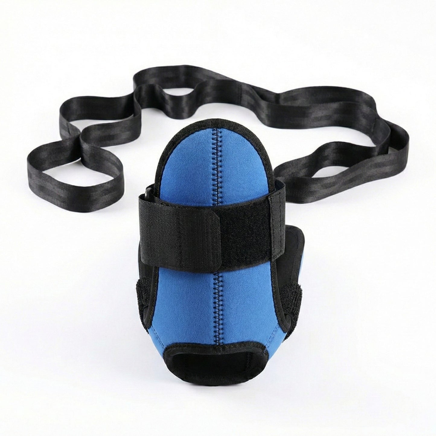 2-PC Stretch Strap with Foot Support Adjustable Yoga Flexibility Band