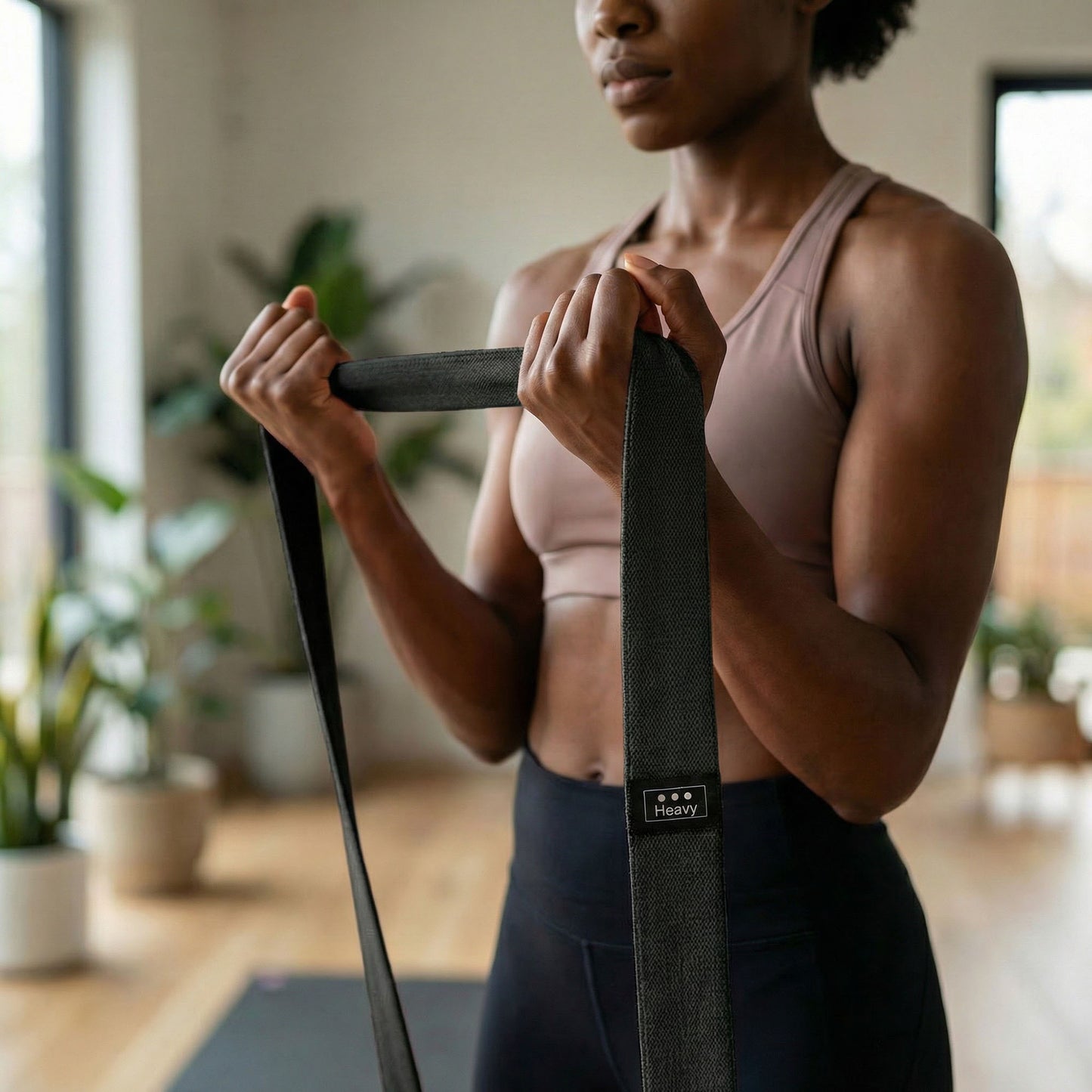Long Resistance Band Fabric Strength Training Exercise Strap