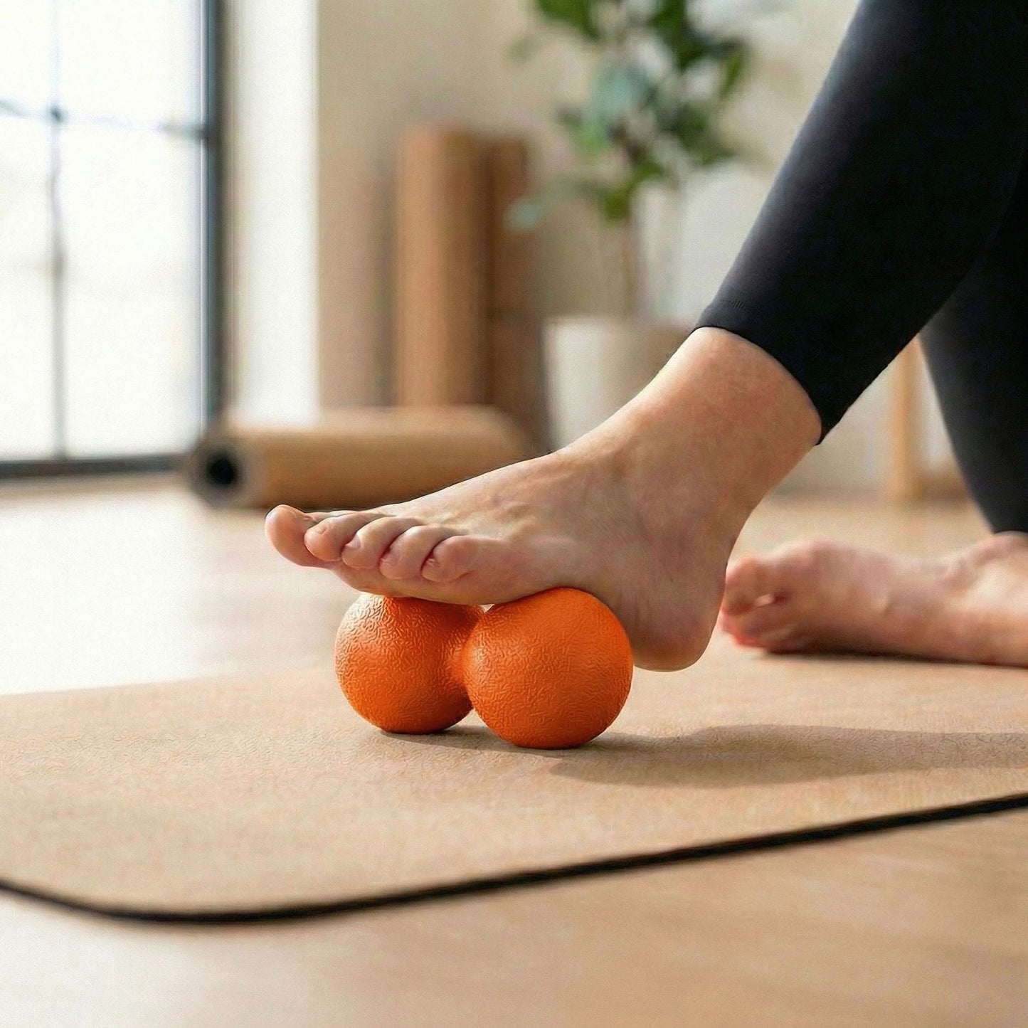 2-PC Peanut Massage Ball for Deep Tissue Back and Foot Muscle Relief