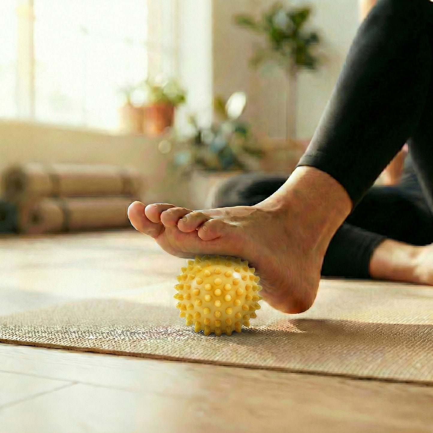 4-PC Spiky Massage Ball for Muscle Relief and Trigger Point Therapy
