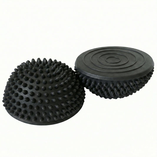 2-PC Half Balance Ball Trainer with Textured Grip Surface for Stability Core Strength