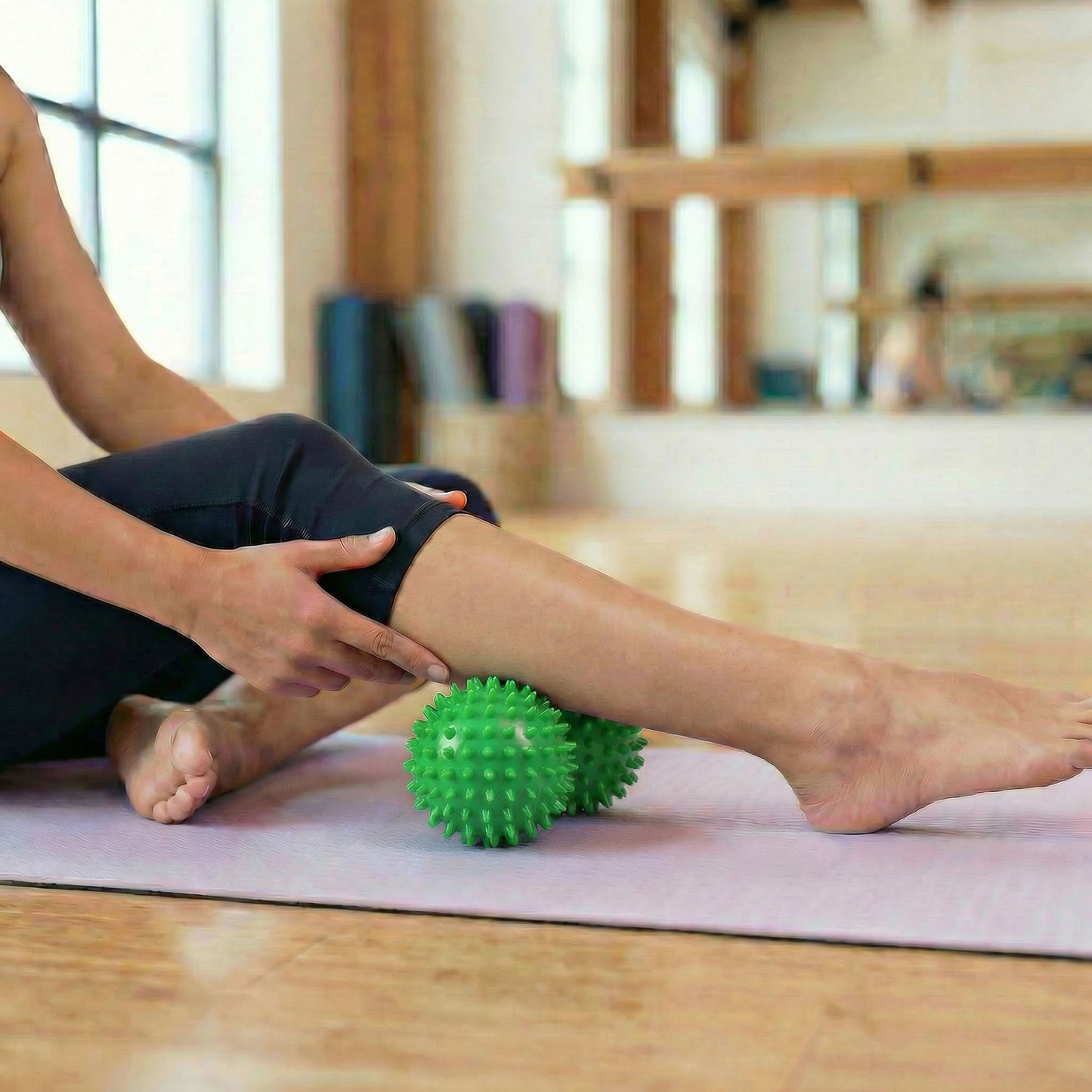 4-PC Textured Peanut Massage Ball for Deep Tissue Spine and Muscle Relief