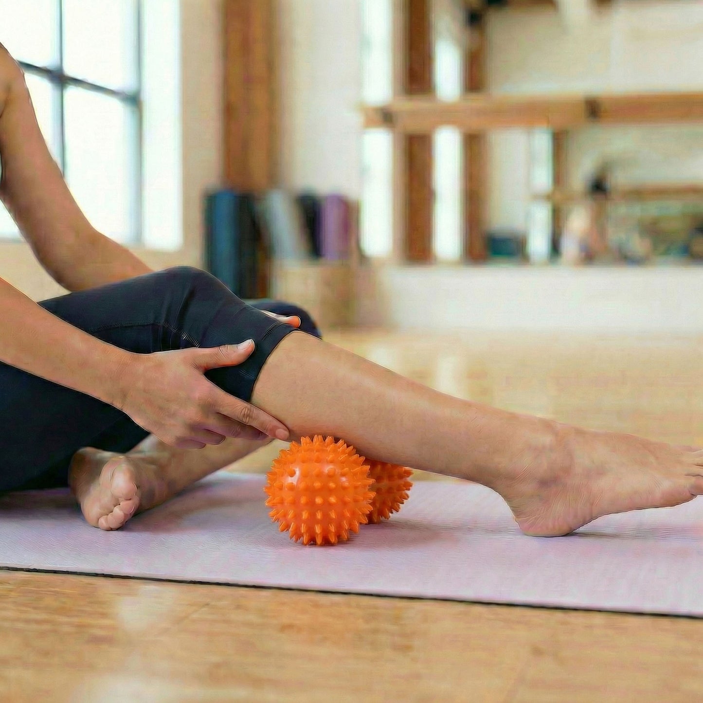 4-PC Textured Peanut Massage Ball for Deep Tissue Spine and Muscle Relief
