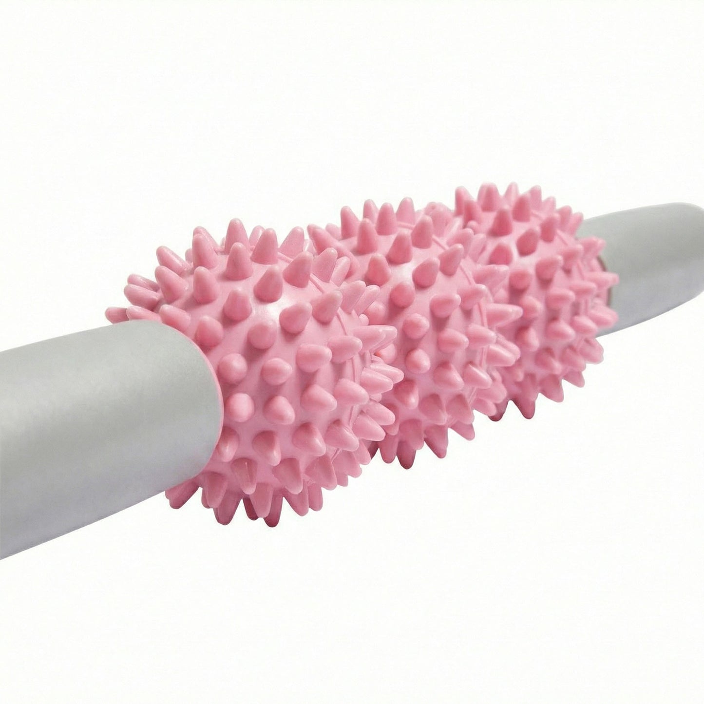 2-PC Handheld Massage Roller with Textured Therapy Balls for Deep Tissue Relief