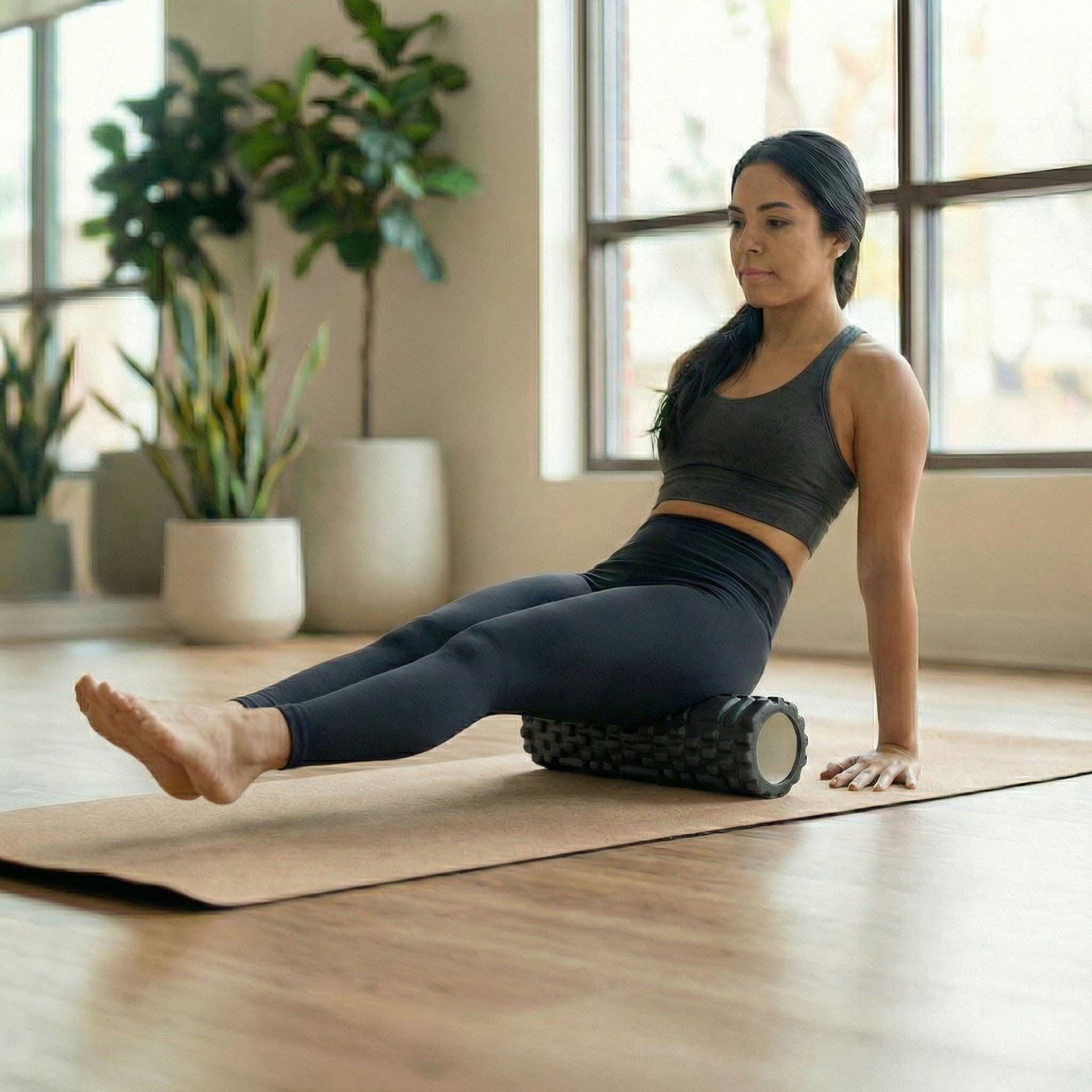 2-PC Textured Foam Roller for Deep Tissue Muscle Recovery and Mobility