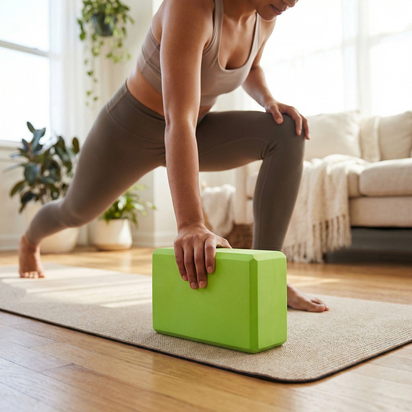 2-PC Yoga Block for Stability Balance and Flexibility Support