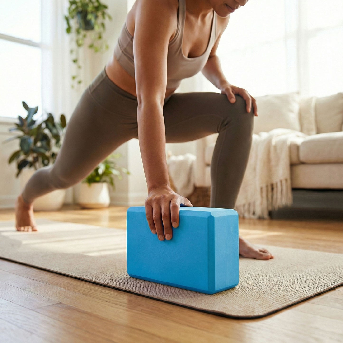 2-PC Yoga Block for Stability Balance and Flexibility Support