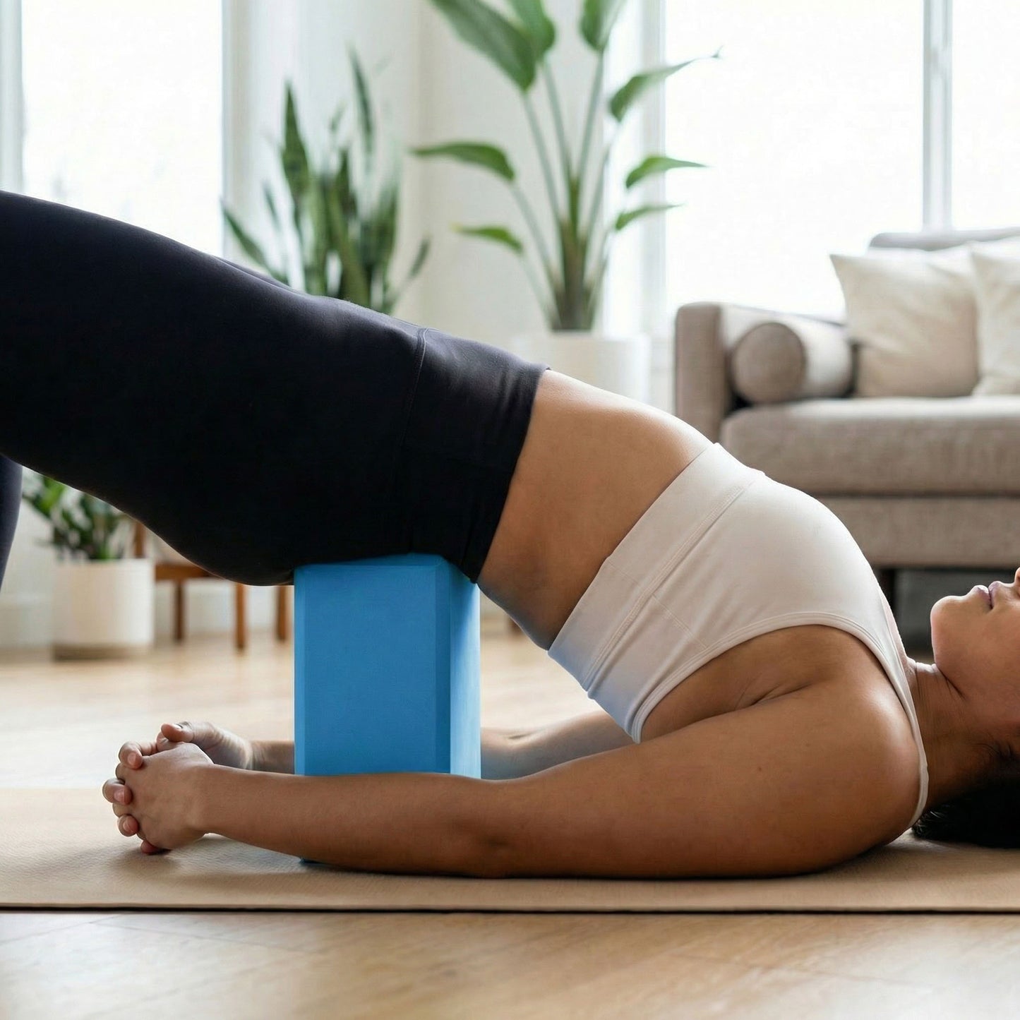 2-PC Yoga Block for Stability Balance and Flexibility Support