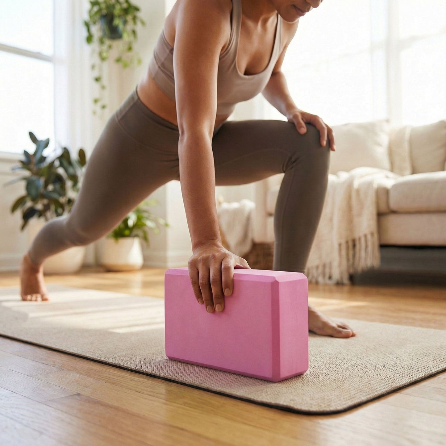 2-PC Yoga Block for Stability Balance and Flexibility Support