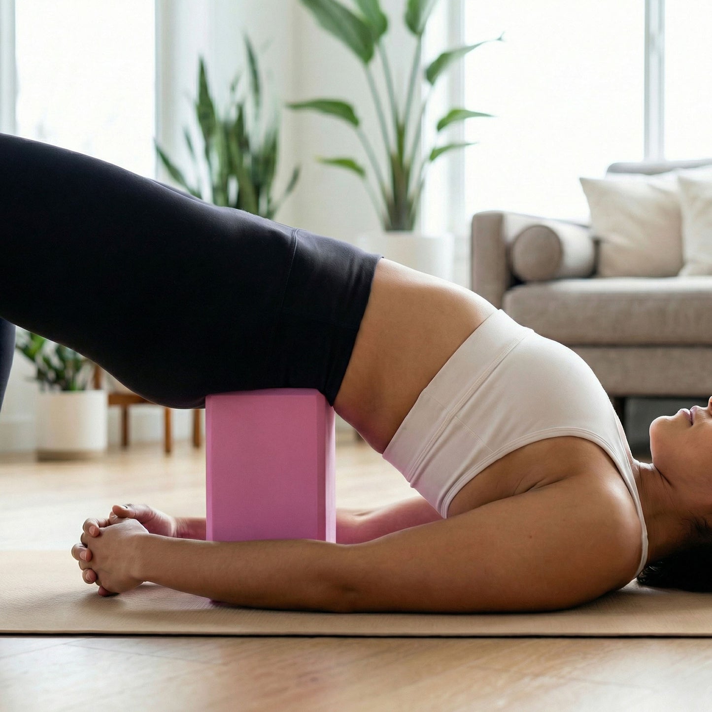 2-PC Yoga Block for Stability Balance and Flexibility Support