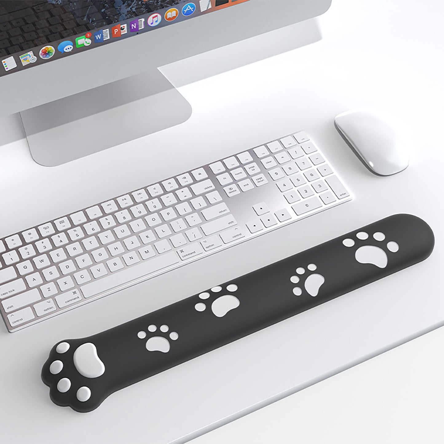 Soft Fabric Keyboard Wrist Rest with Ergonomic Cushion Support