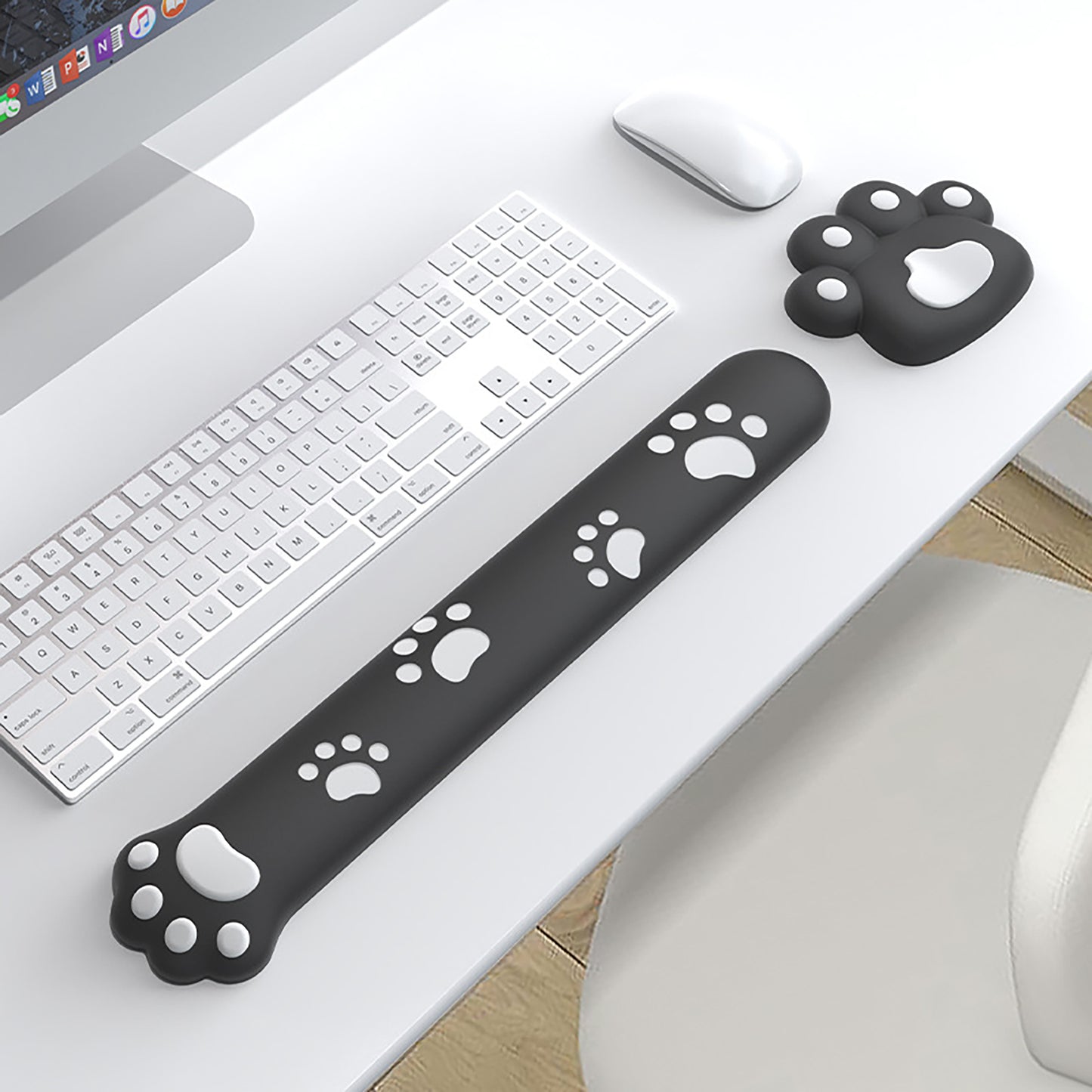 Soft Fabric Keyboard Wrist Rest with Ergonomic Cushion Support